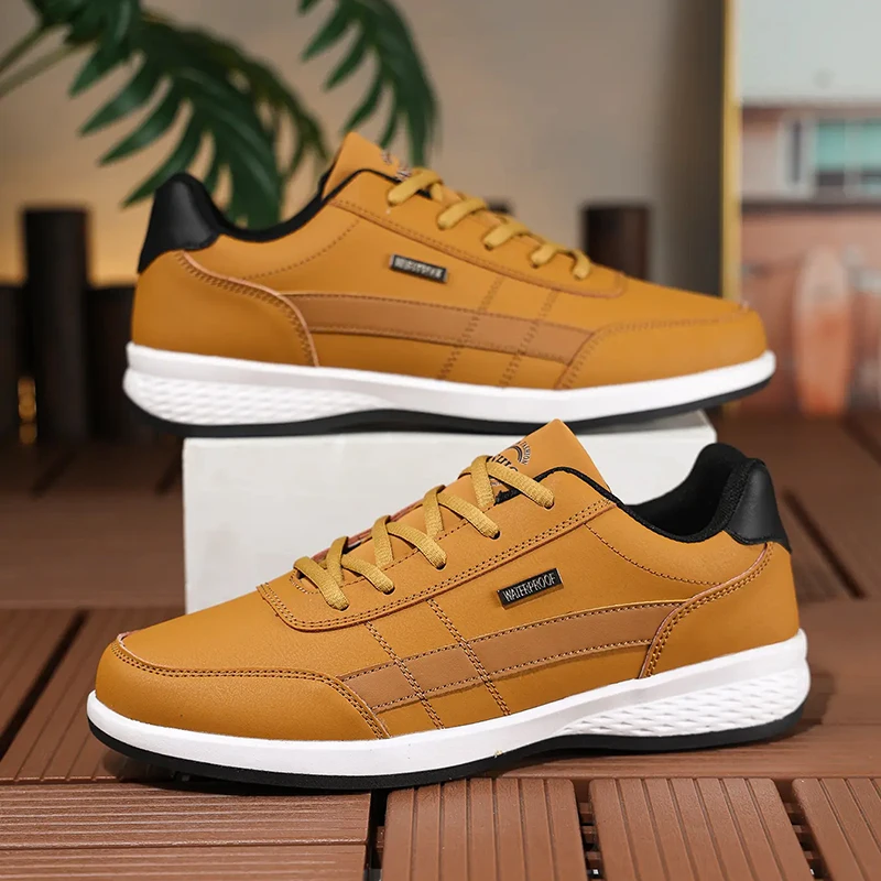 Table Tennis Men - Leather PU Men's Shoes Sneakers Trend