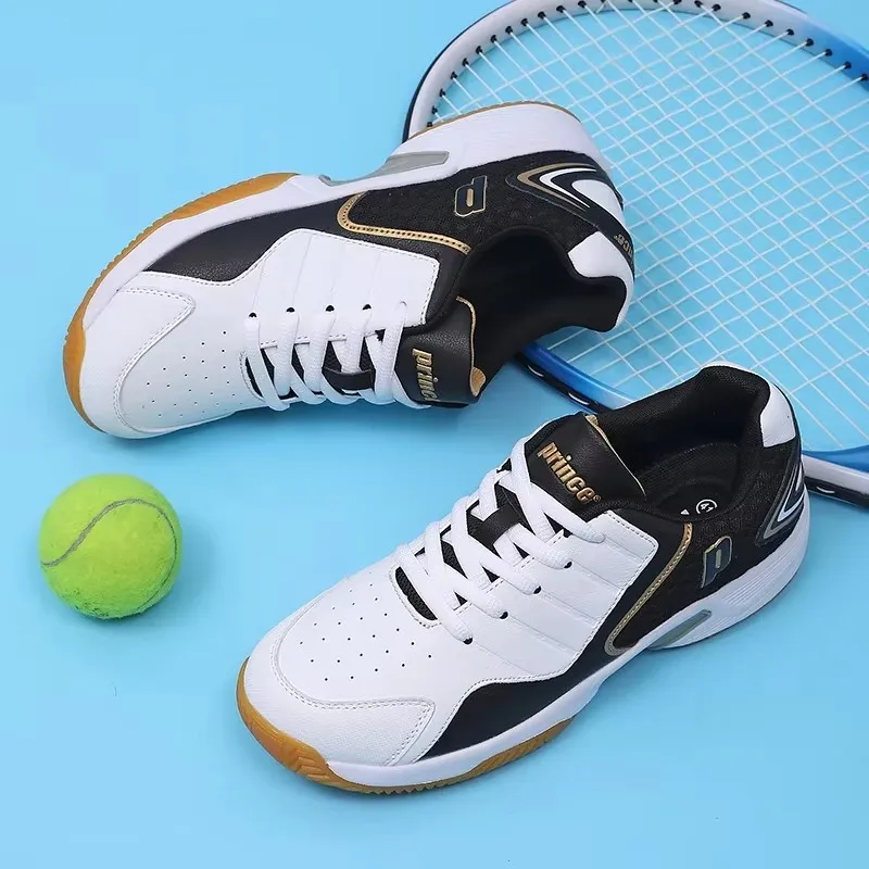 Table Tennis Men - Professional Men Women Leather Badminton shoes